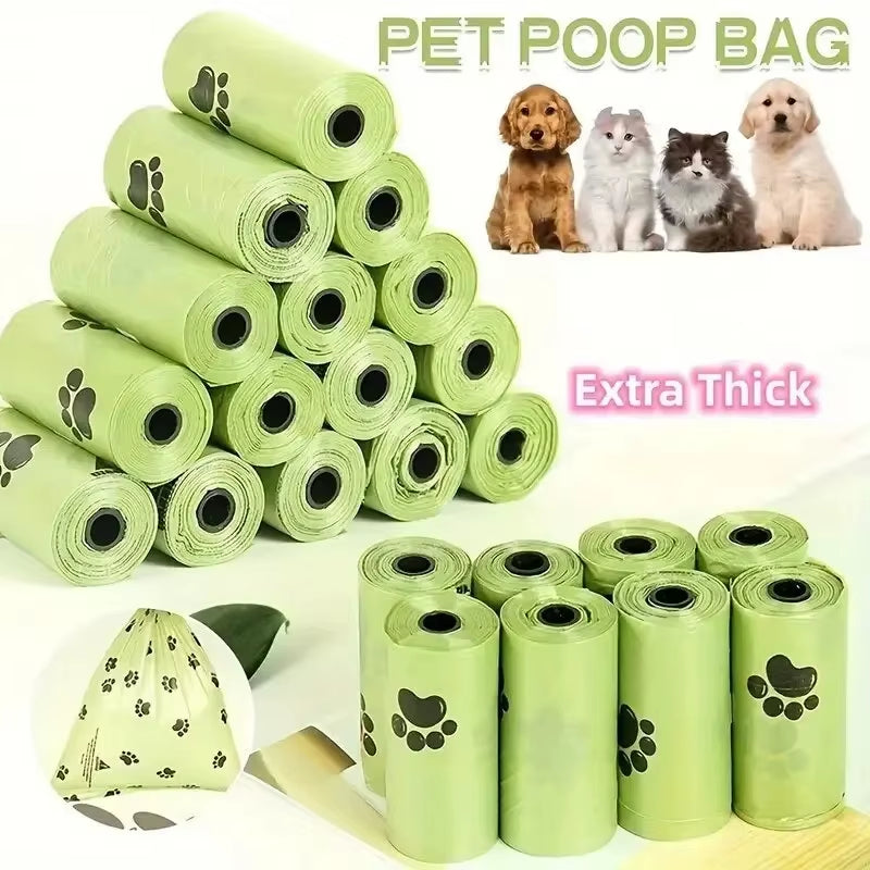 600/30 Pcs Dog Poop Bags for Dog Large Cat Waste Bags Doggie Outdoor Home Clean Refill Garbage Bag Pet Supplies 15 Bags/ Roll