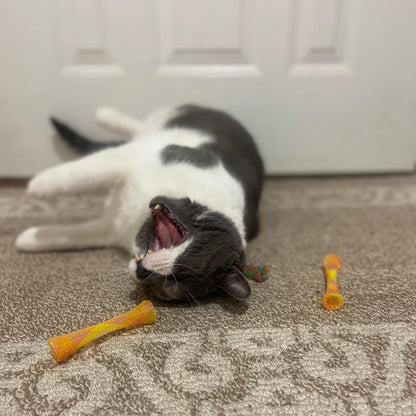 Kitty Fun Tubes Cat Toy | Bouncy Cat Toy with Catnip inside for Cats and Kittens to Bite, Swat and Chase | Interactive Cat Toy | 3 Pieces