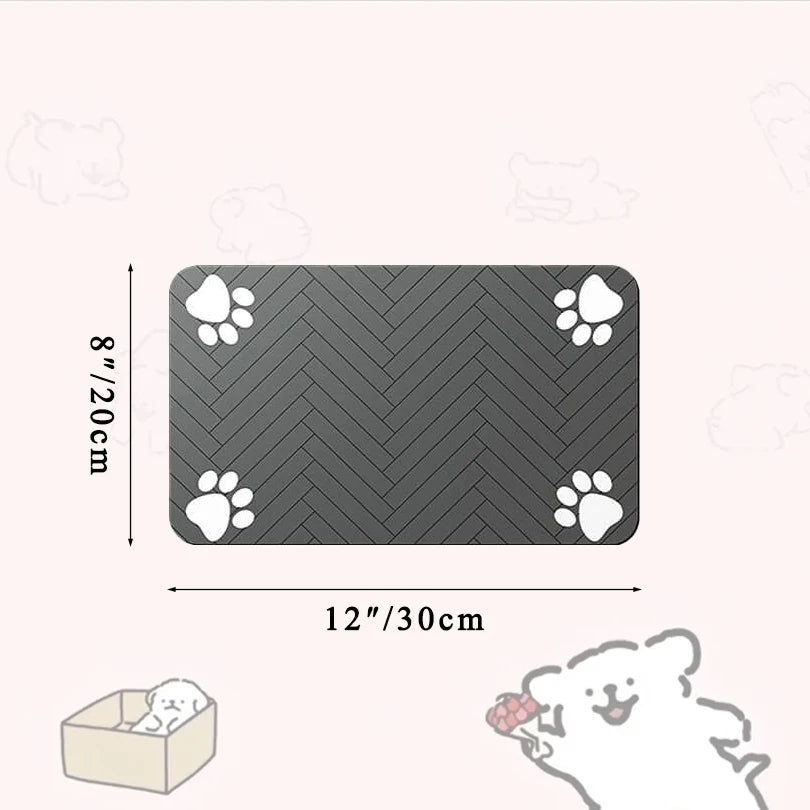 Pet Feeding Dropshipping Pet Placemat for Food and Water Bowl, with Waterproof Rubber Backing, Quick Dry Water Mat for Dog Cat