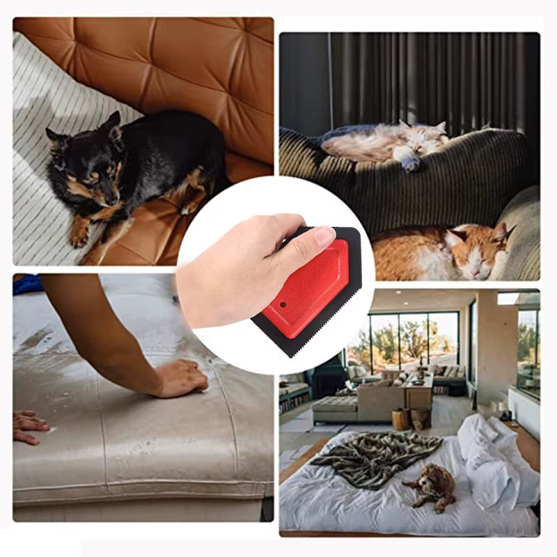 Portable Pet Hair Remover Sofa Car Cleaning Scraper Pet Hair Brush Mini Carpet Self-Cleaning Lint Pet Hair Remover Pet Accessory