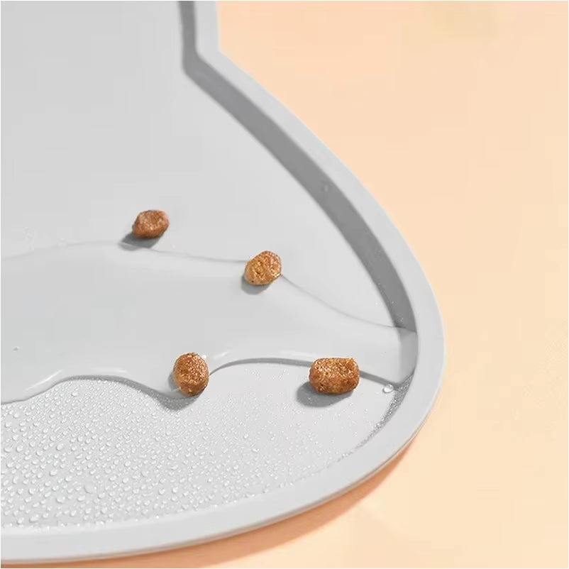 Food Grade Silicone Cat Mat Anti-Dirty Easy to Clean Cats and Dog Bowl Mats Waterproof and Leak-Proof Anti-Slip Pad Pet Product