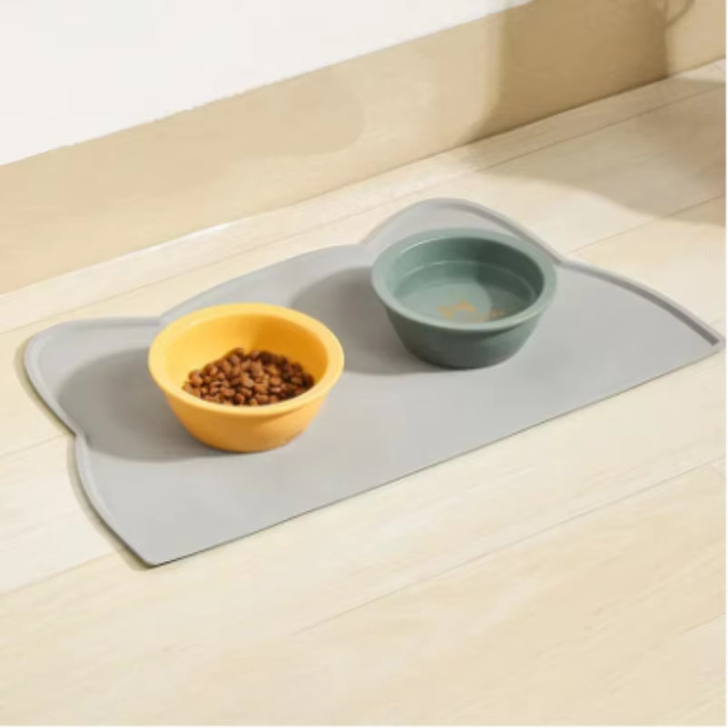 Food Grade Silicone Cat Mat Anti-Dirty Easy to Clean Cats and Dog Bowl Mats Waterproof and Leak-Proof Anti-Slip Pad Pet Product