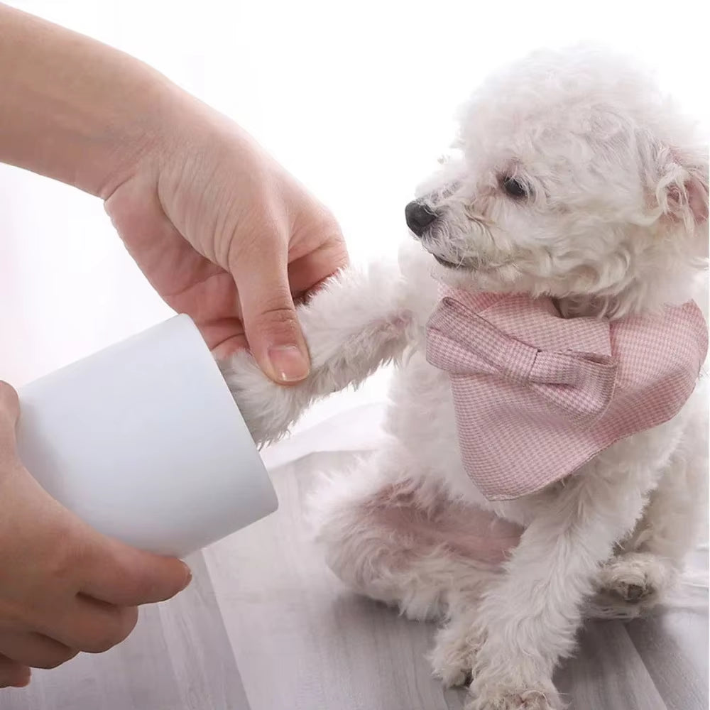Pet Foot Washer Cup Soft Silicone Foot Cup Cat Foot Cleaning Bucket Dog Paw Cleaner Cup Manual Quick Paw Wash Cleaner