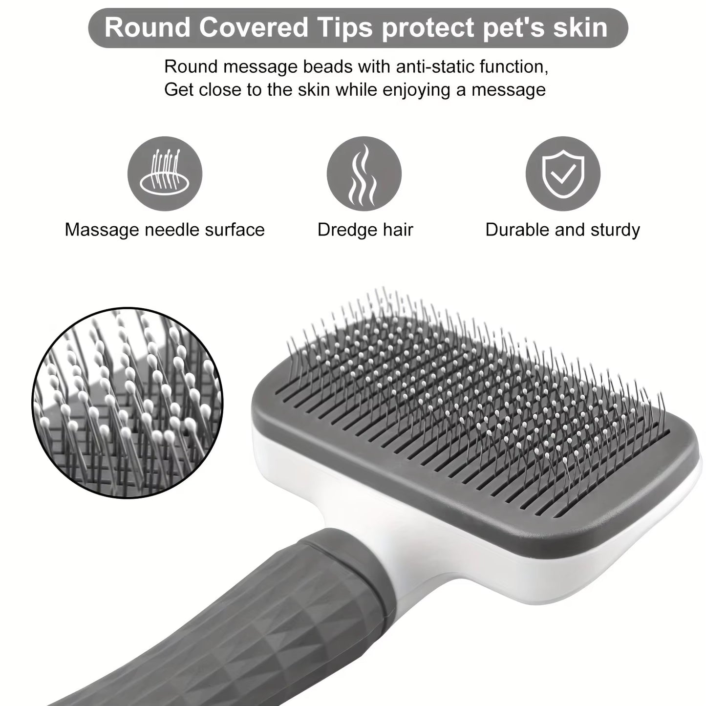 Self-Cleaning Pet Hair Remove Comb Cat Slicker Brush Pet Hair Removal Comb for Dogs Cats Grooming Tools Combs Dogs Accessories