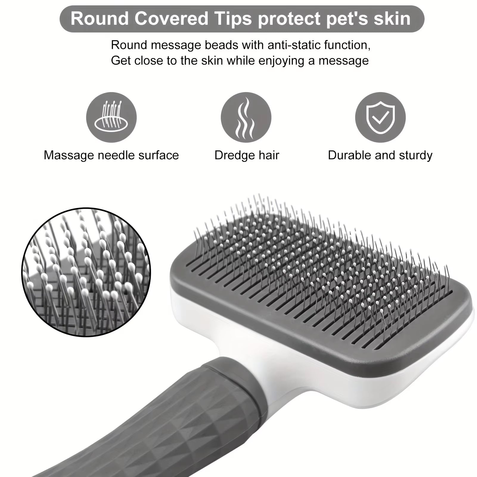 Self-Cleaning Pet Hair Remove Comb Cat Slicker Brush Pet Hair Removal Comb for Dogs Cats Grooming Tools Combs Dogs Accessories