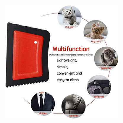 Portable Pet Hair Remover Sofa Car Cleaning Scraper Pet Hair Brush Mini Carpet Self-Cleaning Lint Pet Hair Remover Pet Accessory