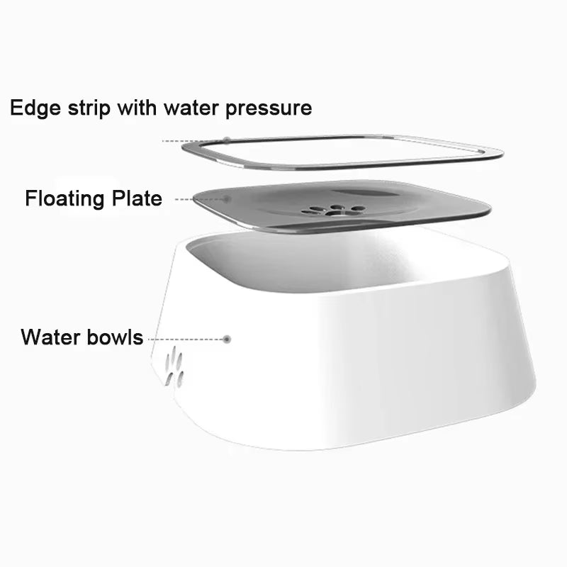 Newdrinkbak-Water and Drinking Water Bowl, Floating, Non-Wetting Mouth, for Dog, without Spill