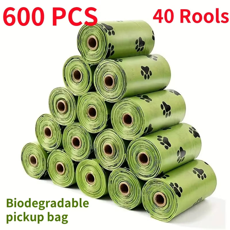 600/30 Pcs Dog Poop Bags for Dog Large Cat Waste Bags Doggie Outdoor Home Clean Refill Garbage Bag Pet Supplies 15 Bags/ Roll